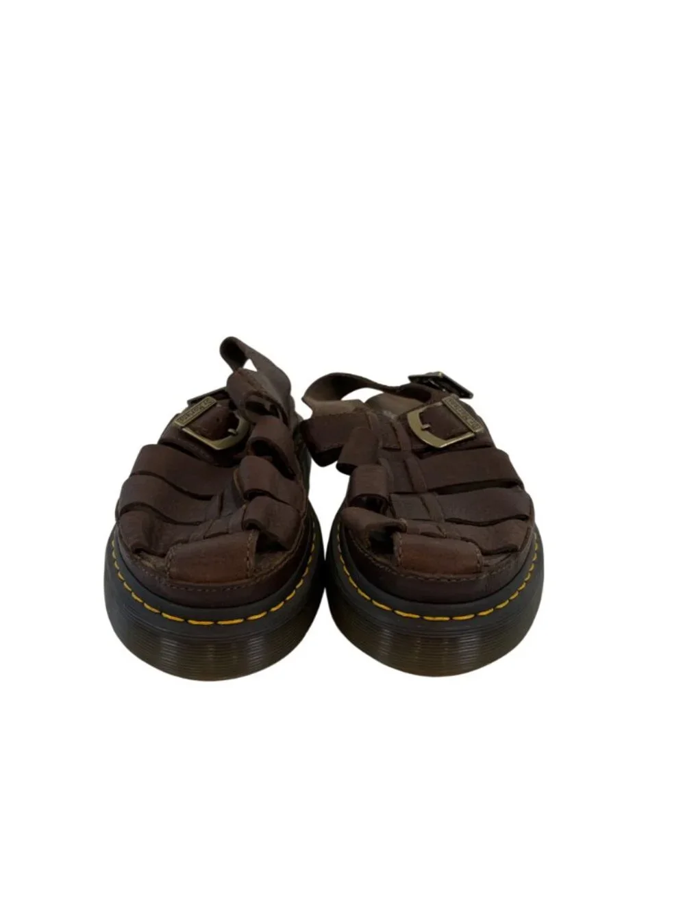 Dr Martens Grizzly Fisherman Sandals Mens Size 10 Dark Brown Leather